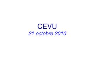 CEVU 21 octobre 2010