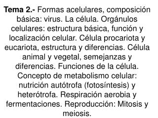 FORMAS ACELULARES