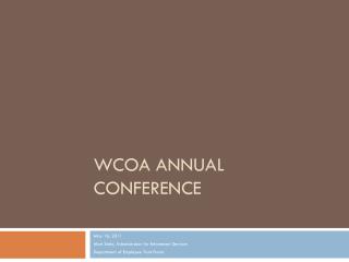 WCOA Annual Conference