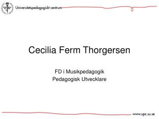 Cecilia Ferm Thorgersen