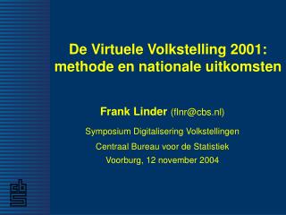 De Virtuele Volkstelling 2001: methode en nationale uitkomsten