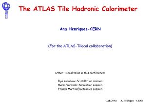 The ATLAS Tile Hadronic Calorimeter