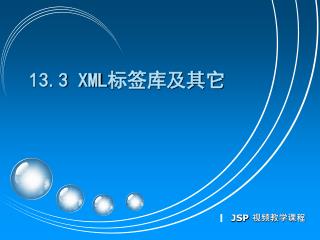 13.3 XML 标签库及其它