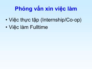 Phỏng vấn xin việc làm