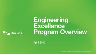 Engineering Excellence Program Overview