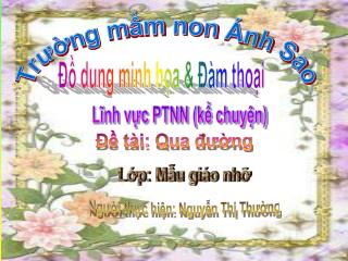 Lớp: Mẫu giáo nhỡ