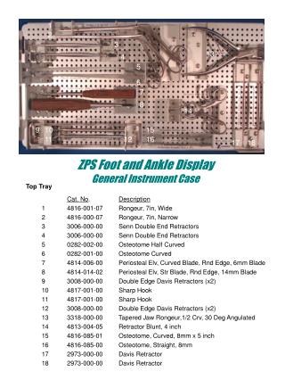 ZPS Foot and Ankle Display General Instrument Case