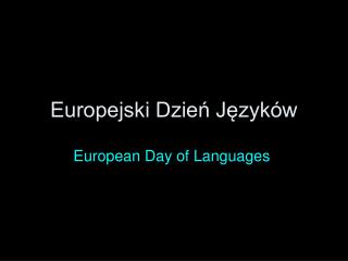 Europejski Dzień Języków