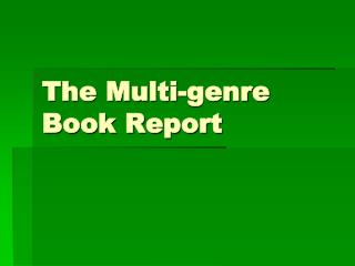 The Multi-genre Book Report