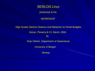 SEISLOG Linux