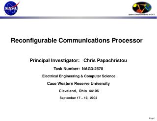 Reconfigurable Communications Processor