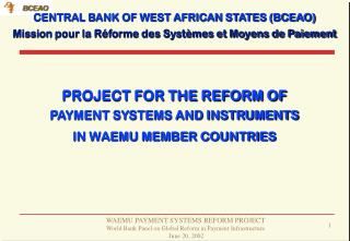 PROJECT FOR THE REFORM OF