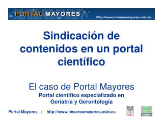 Portal Mayores | imsersomayores.csic.es