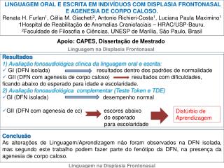 Apoio: CAPES, Dissertação de Mestrado