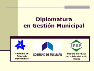 Diplomatura en Gestión Municipal