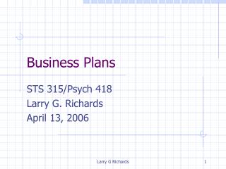 Business Plans