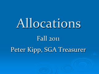 Allocations