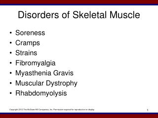 Disorders of Skeletal Muscle