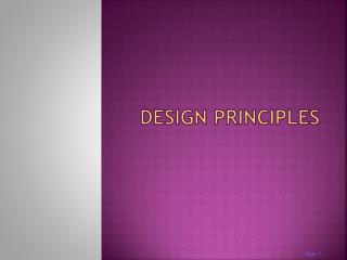 Design Principles