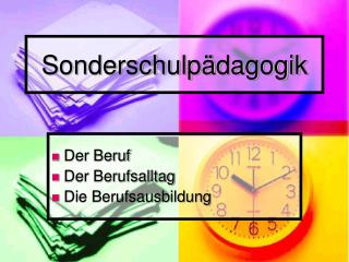 Sonderschulpädagogik