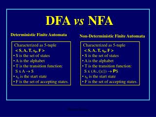 DFA vs NFA