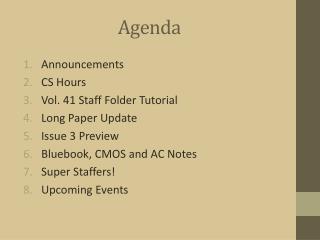 Agenda