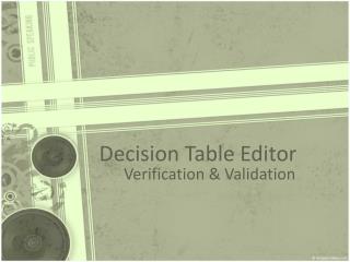 Decision Table Editor