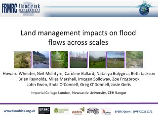 Land management impacts on flood flows across scales