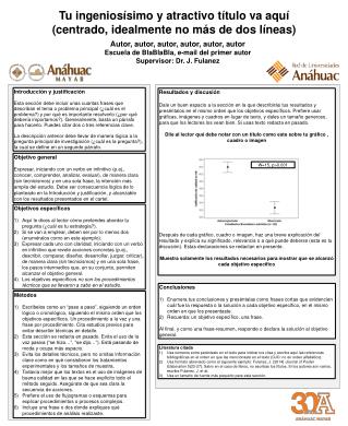 Tu ingeniosísimo y atractivo título va aquí (centrado, idealmente no más de dos líneas)