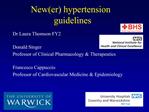 Newer hypertension guidelines