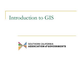 Introduction to GIS