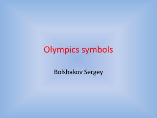 Olympics symbols