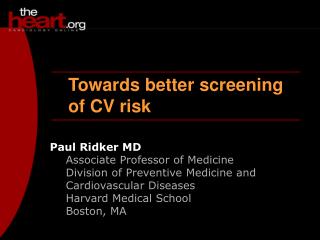 Towards better screening of CV risk