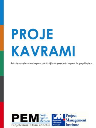 PROJE KAVRAMI