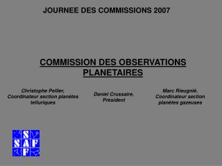 COMMISSION DES OBSERVATIONS PLANETAIRES