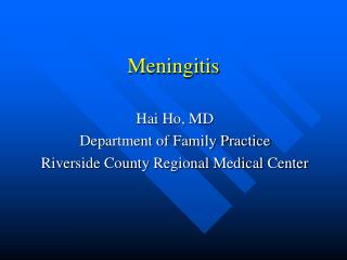Meningitis