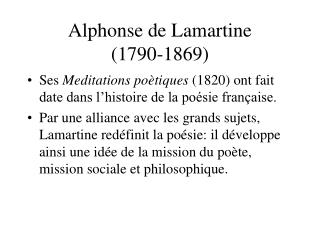 Alphonse de Lamartine (1790-1869)