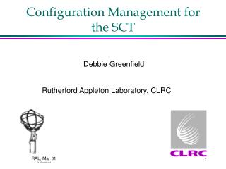 Configuration Management for the SCT