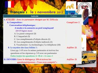 français 3 le 2 novembre 2012