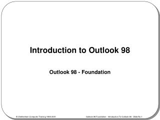 Introduction to Outlook 98