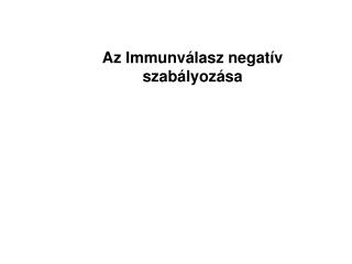 Az Immunválasz negatív szabályozása