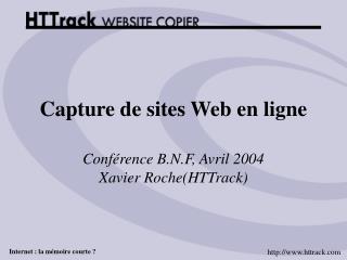 Capture de sites Web en ligne