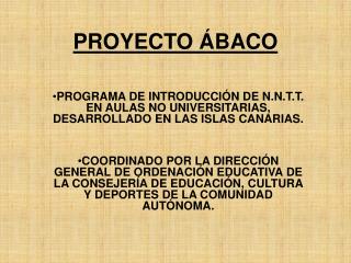 PROYECTO ÁBACO