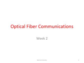 Optical Fiber Communications