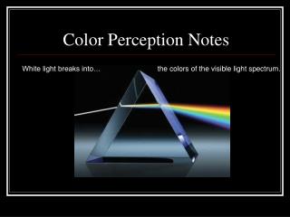 Color Perception Notes