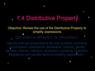 1.4 Distributive Property