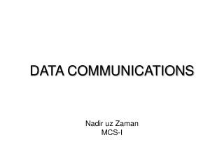 DATA COMMUNICATIONS