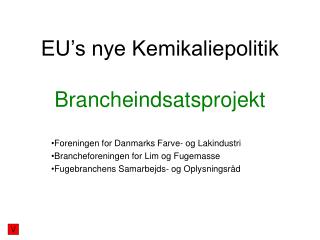 EU’s nye Kemikaliepolitik Brancheindsatsprojekt