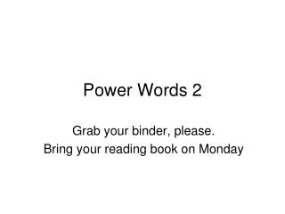 Power Words 2