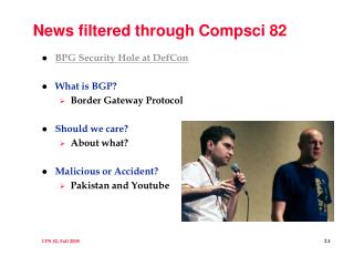 News filtered through Compsci 82